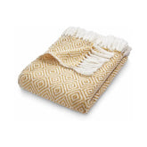 Diamond Design Woven Throw 130X180 cm - Gold - Home Accessories
