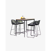 Dmitry Outdoor Garden Table and bar Stool Set