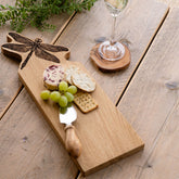 Light brown oak serving board with dark engraved dragonfly design perfect framed oak serving piece