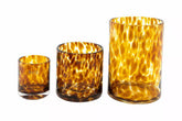 CYLINDER Vase candleholder Pot - LEOPARD BROWN Colour by DutZ