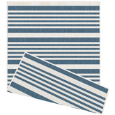 Duo Weave Outdoor Rug Modern Stripes - Blue / 120X170 cm - Rugs