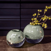BALL VASE KULA - Pistache Bubbles