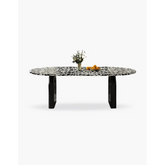 Eaton Dining Table Black Terrazzo - dining table