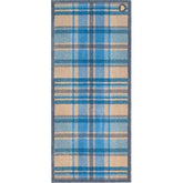 Eco-Friendly Washable Geometric Mat - 65X150 cm / Tartan Blue - Doormat