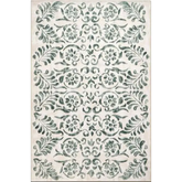 Eco-Washable Beige and Green Rug Floral Design - 120X185 cm - Rugs