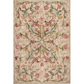 Eco-Washable Beige Rug Floral Design - 120X185 cm - Rugs