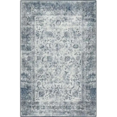 Eco-Washable Blue Rug Bordered Design - 120X185 cm - Rugs