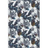 Eco-Washable Blue Rug Floral Design - 120X185 cm - Rugs