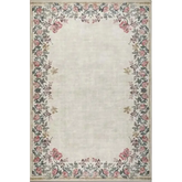 Eco-Washable Cream Rug Flower Design - 120X185 cm - Rugs