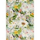 Eco-Washable Multicolour Rug Floral Design - 120X185 cm - Rugs
