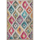 Eco-Washable Multicolour Rug Moroccan Design - 120X185 cm - Rugs