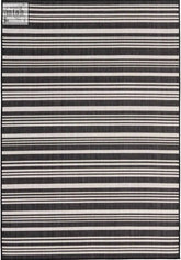 Black and white striped ecology outdoor rug black with woven texture perfect for outdoor use