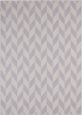 Gray and off-white chevron patterned ecology outdoor rug grey perfect for outdoor use with durable 600g material