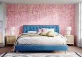 Blue tufted velvet bed frame with matching headboard and footboard from the element collection