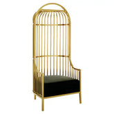 Eliza Gold Finish Dome Cage Chair - Arm Chair