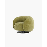 Elowen Swivel Lounge Chair Green Vintage Armchair