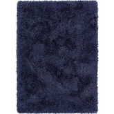 Extravagance Navy Shaggy Rug - Rugs