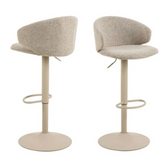 Ezra Bar Stool x 2 - Beige - Bar Stool