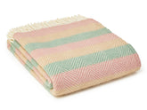 Stripe Pure New Wool Throw - Summer Breeze
