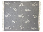 Thistle Merino Lambswool Throw - Grey