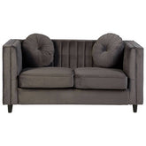 Farah Two Seat Grey Velvet Sofa