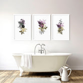 Wall pictures for bathrooms | set of 3 Farmhouse wall prints