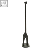 Fauna black giraffe toilet roll holder made of black metal with sleek minimalist design for holding toilet roll
