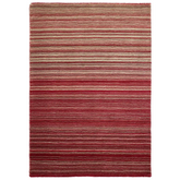 Fine Stripes Red Wool Rug - 80X150 cm - Rugs