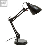 Finley black adjustable desk lamp with a sleek matte-finished shade and articulated arm perfect for task lighting