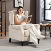 HOMCOM 150° Reclining Vintage Armchair, with footrest - Beige