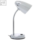 Flexi chrome desk lamp with a flexible gooseneck and adjustable shade in sleek chrome finish perfect chrome desk lamp