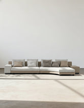 Foster Four Seater Corner Sofa, Linen