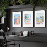Framed Print Wall | Set of 3 Beach Decor Wall art Prints