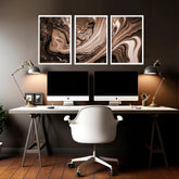 Framed wall art abstract | set of 3 wall art prints