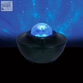 Blue crystal disco ball star projector with black base perfect for mood lighting and party vibes