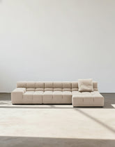 Gemma Three Seater Modular Sofa, Linen/Velvet