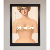 Get Naked Framed Poster - A3 (29.7 x 42 cm) / Black - Framed Print