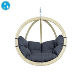 Globo Single Anthracite Hanging Egg Chair