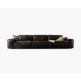 Glover Three Seater Sofa Black Leather