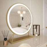 Pre Order End June Anne Round Hollywood Mirror Gold 60x67CM