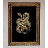 Golden Serpent Framed Wall Art - A3 (29.7 x 42 cm) / Ornate Gold - Framed Print