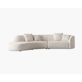 Goldie Gubi Three Seater Sofa Boucle White - sofa