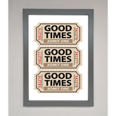 Good Times Beige Framed Wall Art - A3 (29.7 x 42 cm) / Dark Grey - Framed Print