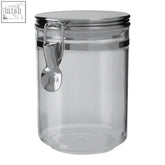 Clear gozo jar with silver lid and clear body for versatile storage and airtight sealing 800 ml capacity