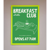 Green Breakfast Club Framed Wall Art - B0 (100 x 141 cm) / Neon Green - Framed Print