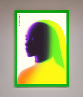 Green To Yellow Woman Framed Poster