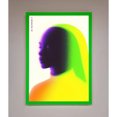 Green To Yellow Woman Framed Poster - A3 (29.7 x 42 cm) / Neon Dark Green - Framed Print