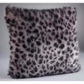 Grey Leopard Faux Fur Cushion - Cushion