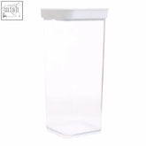 Clear plastic grub tub 1500ml storage container with white lid for easy food storage and organization
