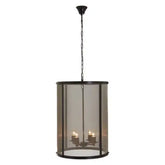 Hampstead Black Finish Large Pendant Light With Hints of Gold - Lighting